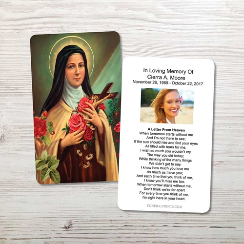 Picture of St. Therese Memorial Card