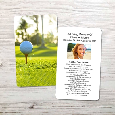 Show details for God’s Course Memorial Card