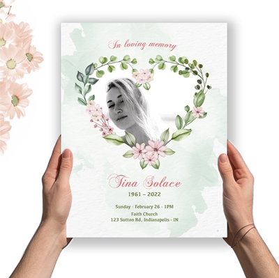 Show details for Heart Floral Premium Program (8.5x11)