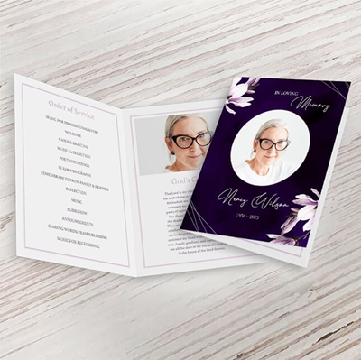 Show details for Purple Lilies Premium Program (8.5x11)