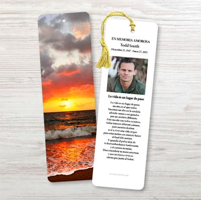 Show details for Ocean Sunset Spanish Bookmark