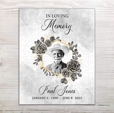 Show details for Black Gold Floral Puzzle