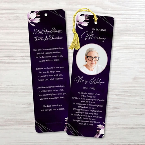 Show details for Purple Lilies Bookmark