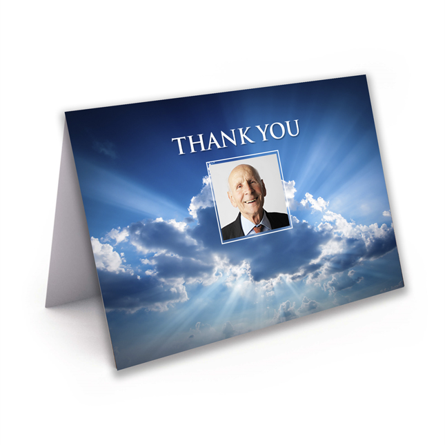 Show details for Blue Clouds Thank You Card