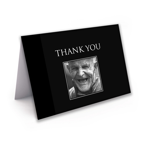 Show details for Modern Black Thank You Card