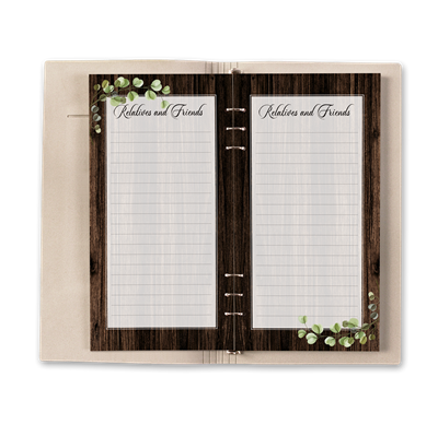 Picture of Rustic Brown Guest Book - Gray