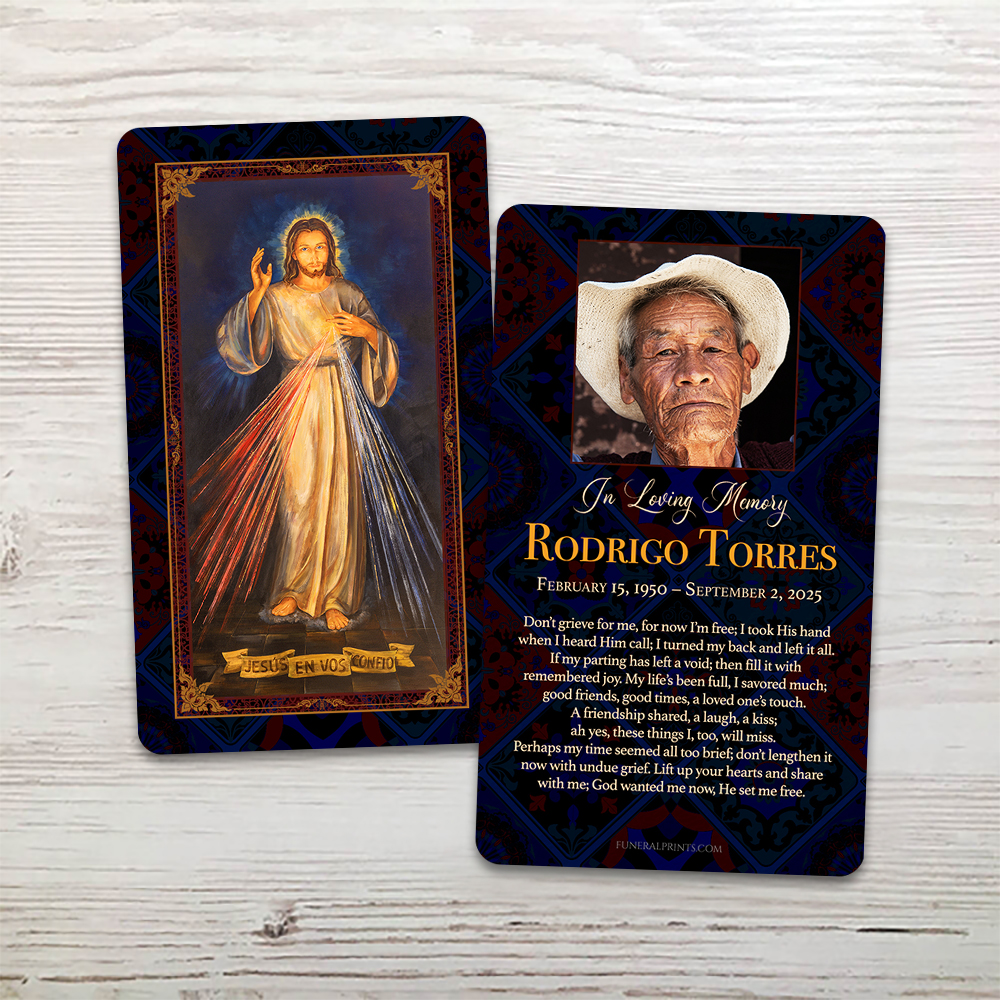 Show details for Jesus English Memorial Card