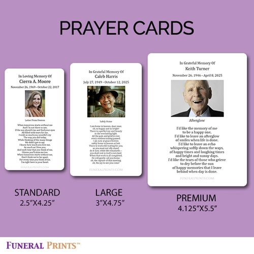 Show details for Maya English Memorial Card