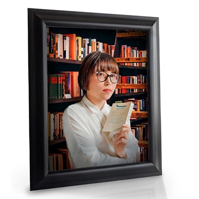 Show details for Framed Memorial Portrait - Keeper of the Stories Lifescape Background
