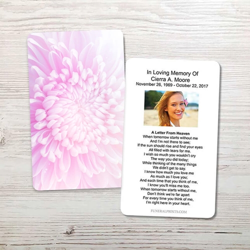 Show details for Soft Floral Memorial Card