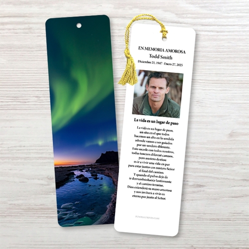 Show details for Northern Lights Spanish Bookmark