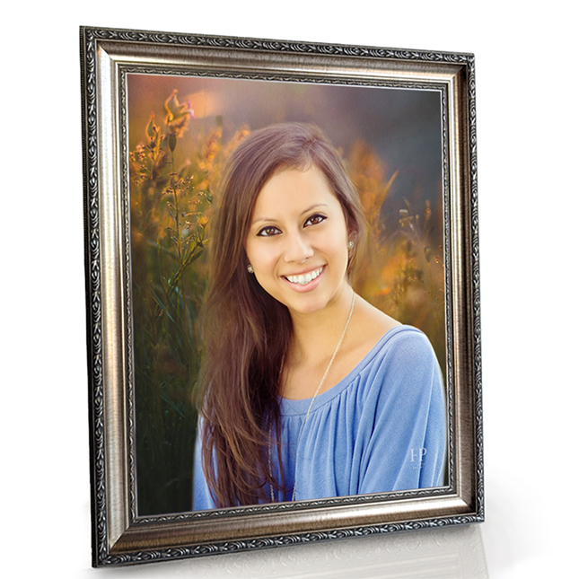 Show details for Framed Memorial Portrait - Sunny Meadow Lifescapes Background