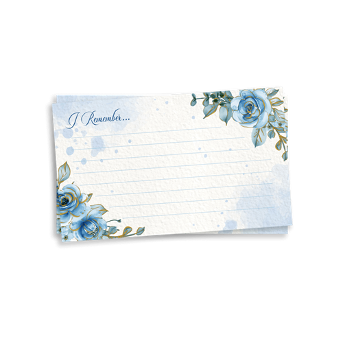 Picture of Blue Floral Remember Card