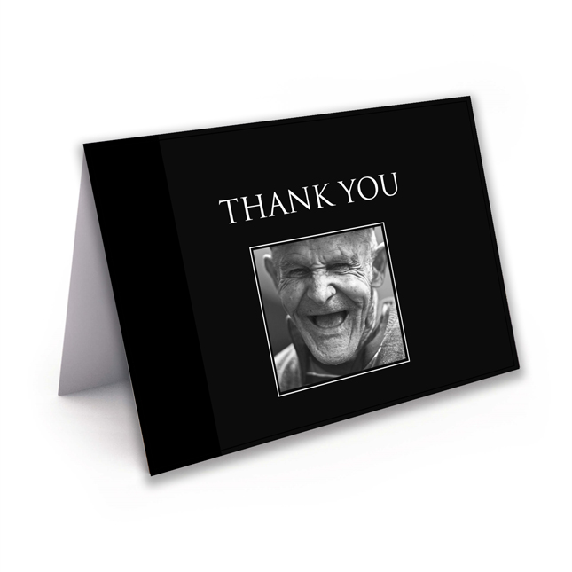 Show details for Modern Black Thank You Card