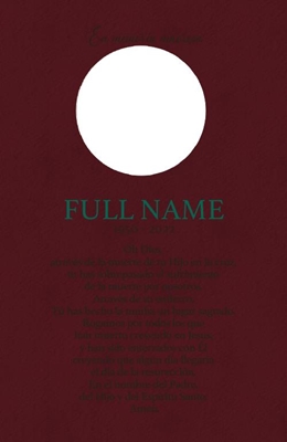 Show details for Crucifix English Memorial Card