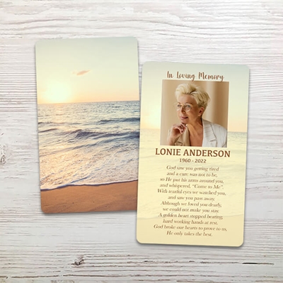 Show details for Sunset Scenery Memorial Card