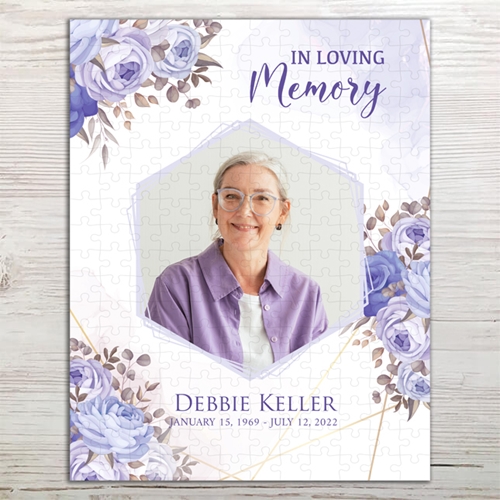 Show details for Purple Gold Floral Puzzle