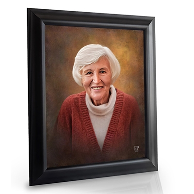 Show details for Framed Memorial Portrait - Old World Background