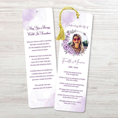 Show details for Purple Floral Memorial Package
