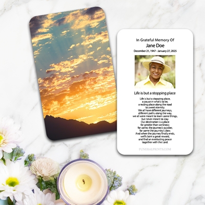 Show details for A New Day Large Memorial Card (3" x 4.75")