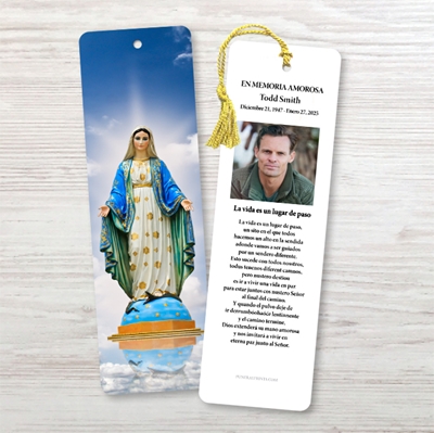 Show details for Virgin Mary Sky Spanish Bookmark