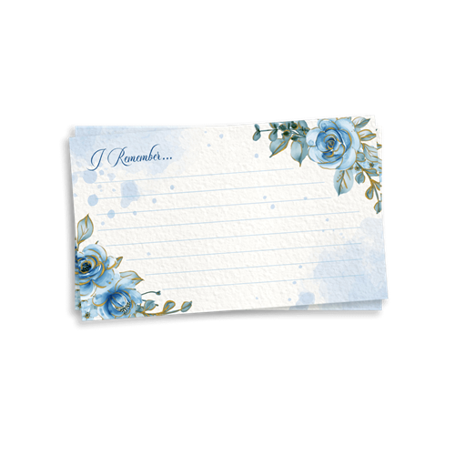 Show details for Blue Floral Remember Card