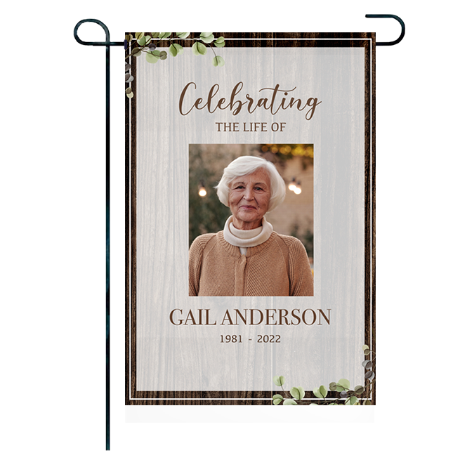 Show details for Rustic Brown Garden Flag