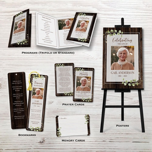 Picture of Rustic Brown Memorial Package