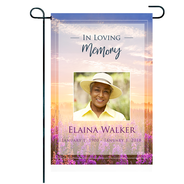 Show details for Purple Fields Garden Flag