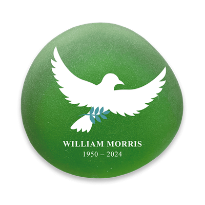 Show details for Frosted Green Dove Memorial Stones