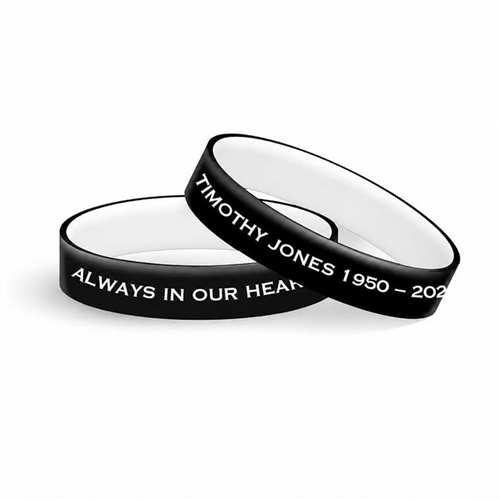 Show details for Black and White Classic Wristband