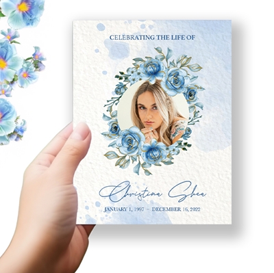 Show details for Blue Round Floral Program 