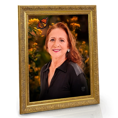 Show details for Framed Memorial Portrait - Fragile Beauty Background