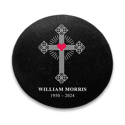 Show details for Frosted Cross Memorial Magnets