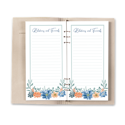 Picture of Multi Floral Religious Guest Book - Brown