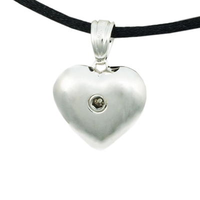 Show details for Full of Love Heart Cremation Pendant - Sterling Silver