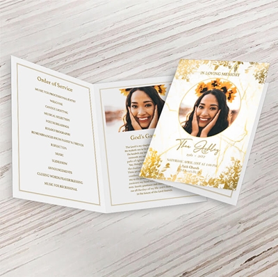 Show details for Gold Leaves Memorial Package