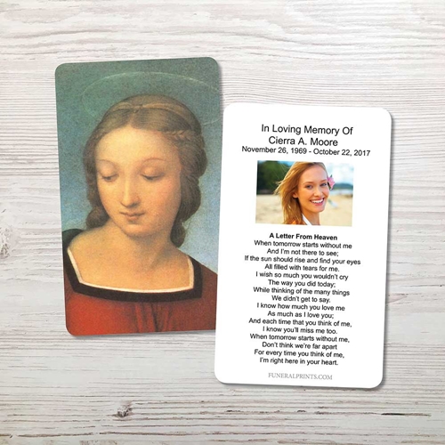 Picture of Mary Memorial Card