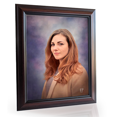 Show details for Framed Memorial Portrait - Lilac Studio Background