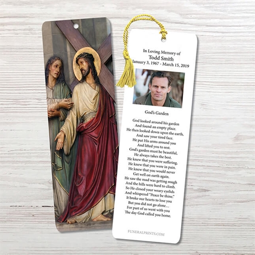 Show details for Jesus Carrying Cross Bookmark