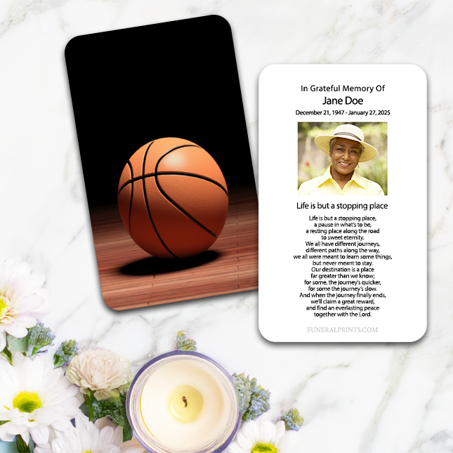 Show details for Basketball Spanish Prayer Card