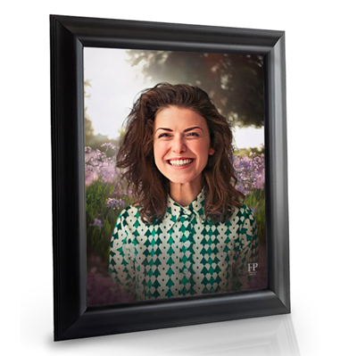 Show details for Framed Memorial Portrait - Lavender Field Lifescapes Background