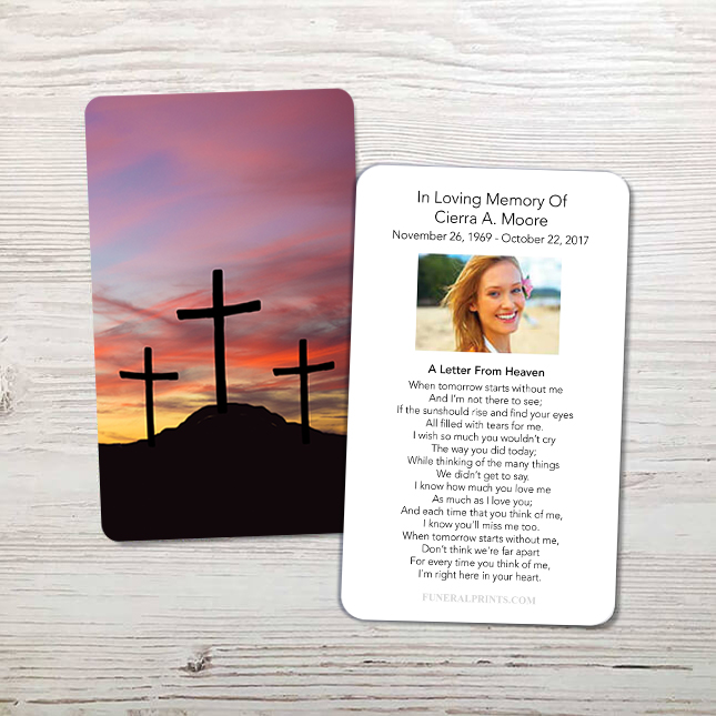 Show details for Sunset Cross Memorial Card