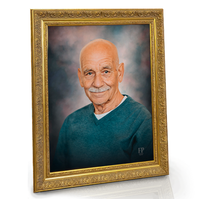 Show details for Framed Memorial Portrait - Stone Studio Background