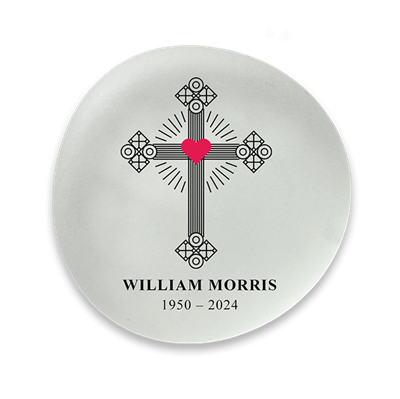 Show details for Frosted Cross Memorial Magnets