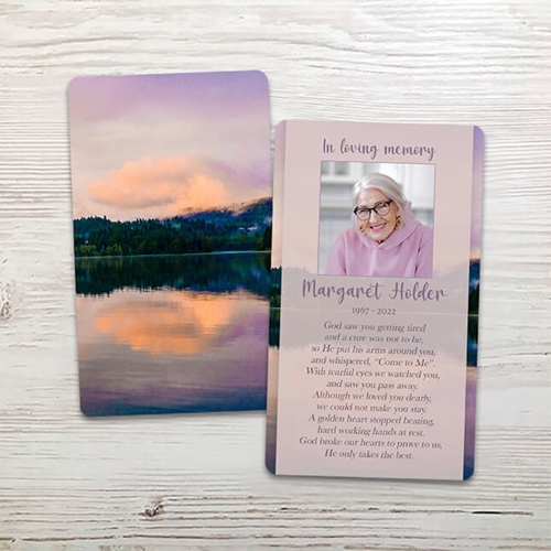 Picture of Purple Sunset Memorial Card