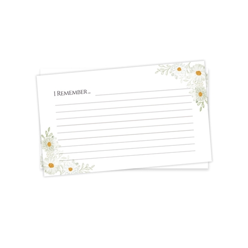 Show details for White Floral Border Remember Card