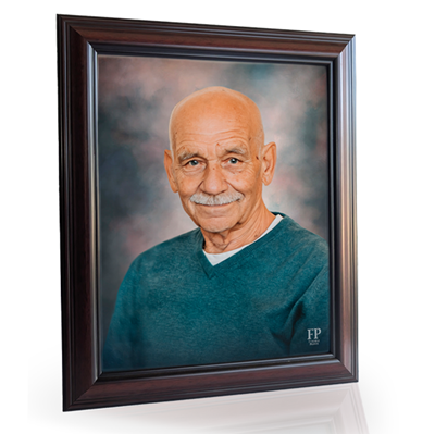 Show details for Framed Memorial Portrait - Stone Studio Background