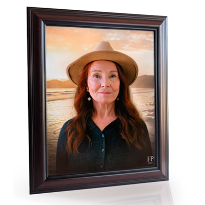 Show details for Framed Memorial Portrait - Tidal Tapestry Lifescapes Background