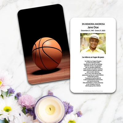 Show details for Basketball Spanish Prayer Card